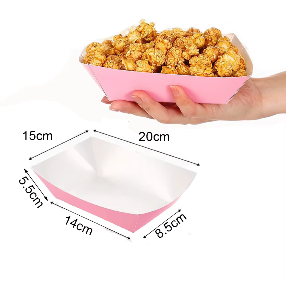 Plateaux alimentaires en papier jetables pour fête