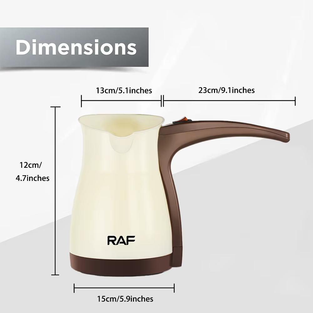 Cafetière turque avec chauffage en rine