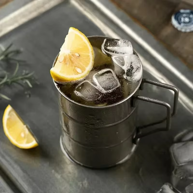 Tasse vintage en acier inoxydable 304 pour l'extérieur