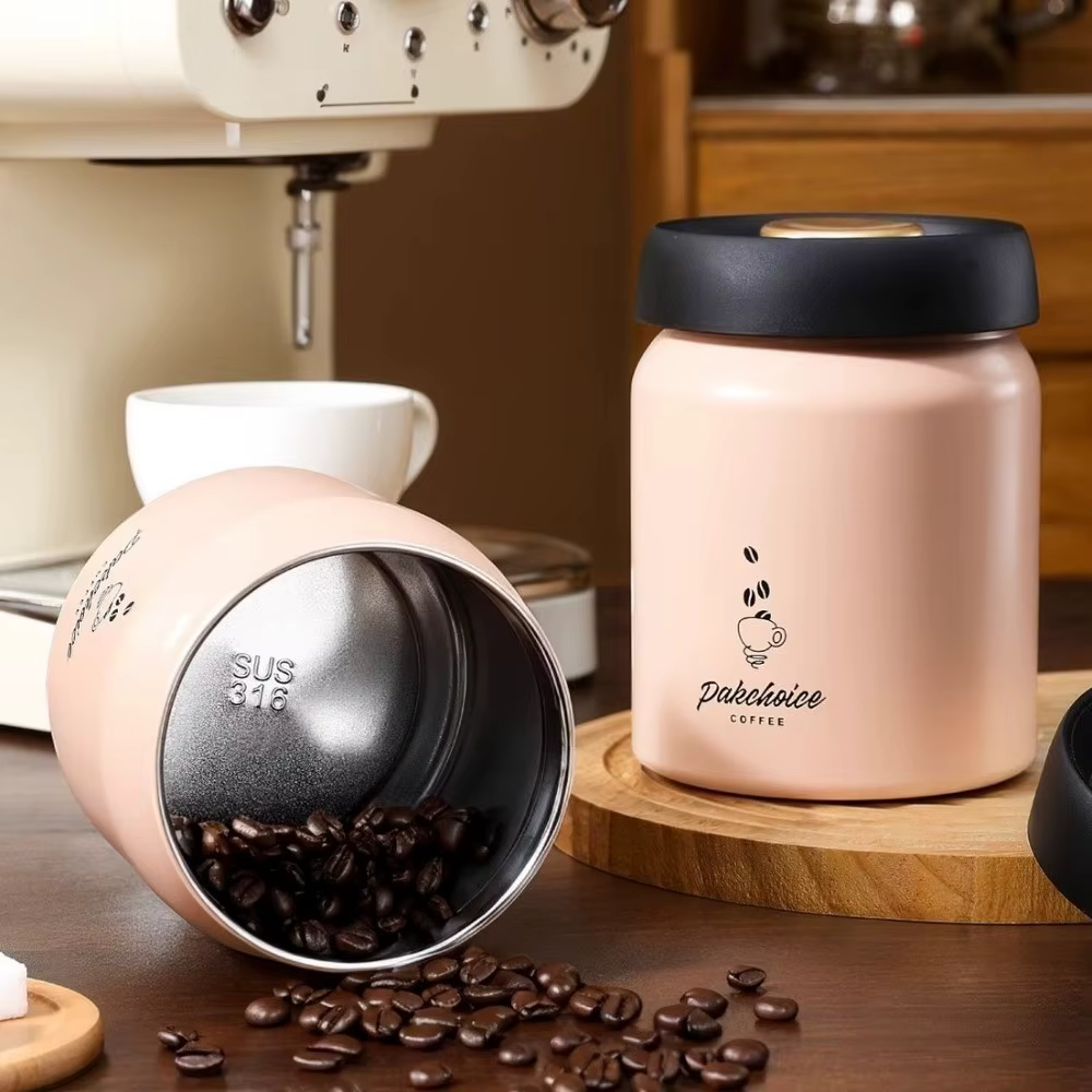 Récipient à café sous vide en acier inoxydable