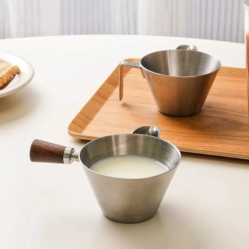 JUSTINLAU Tasse à expresso en acier inoxydable de 110 ml avec échelle graduée