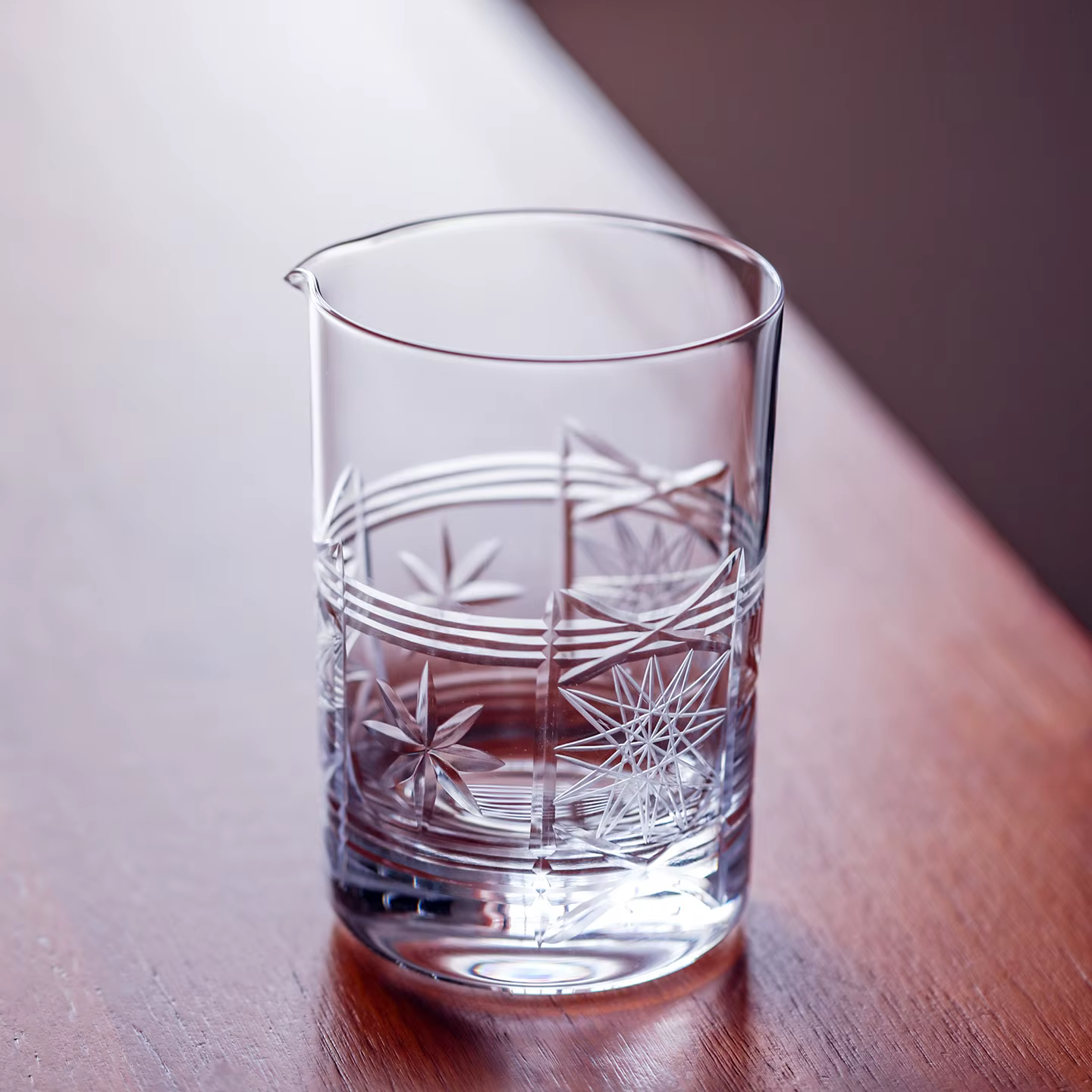 CRISON Tasse à mélanger pour cocktail gravée en verre de cristal fait à la main