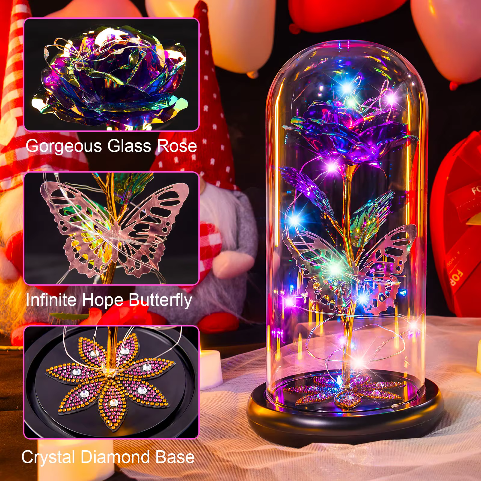Galactic Glass roses, cristal éternel