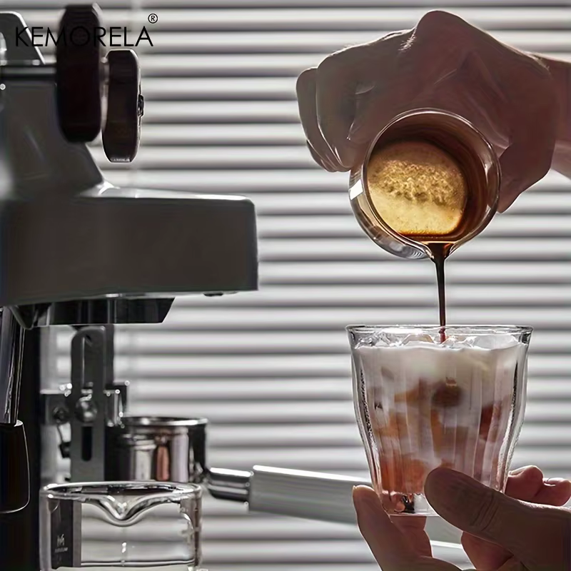 KEMORELA 1/2 pièces verres à expresso 60ml tasse à mesurer à échelle claire liquide verre lourd tasses à café maison Barista accessoires