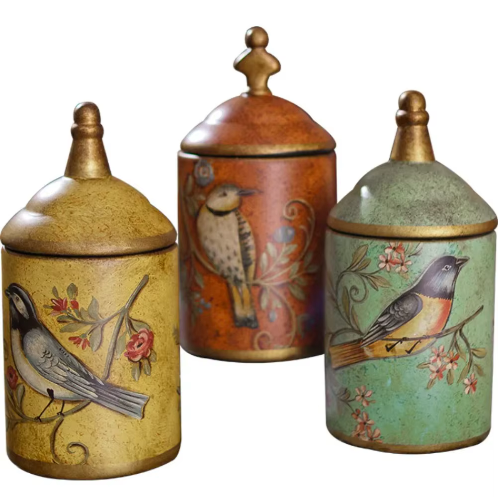 Bocaux de stockage en céramique Vintage