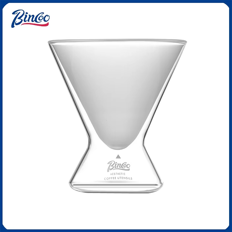 Bincoo Tasse à café en verre sablier isolé à double paroi