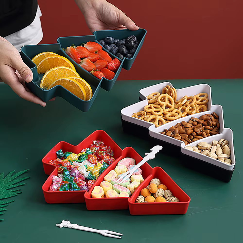 Assiette en forme d'arbre de Noël