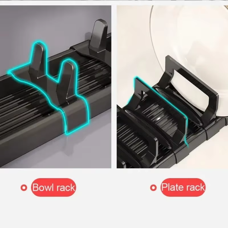 Sous l'armoire tiroir bols assiette support de rangement étagères rétractable comptoir évier fournitures étagère