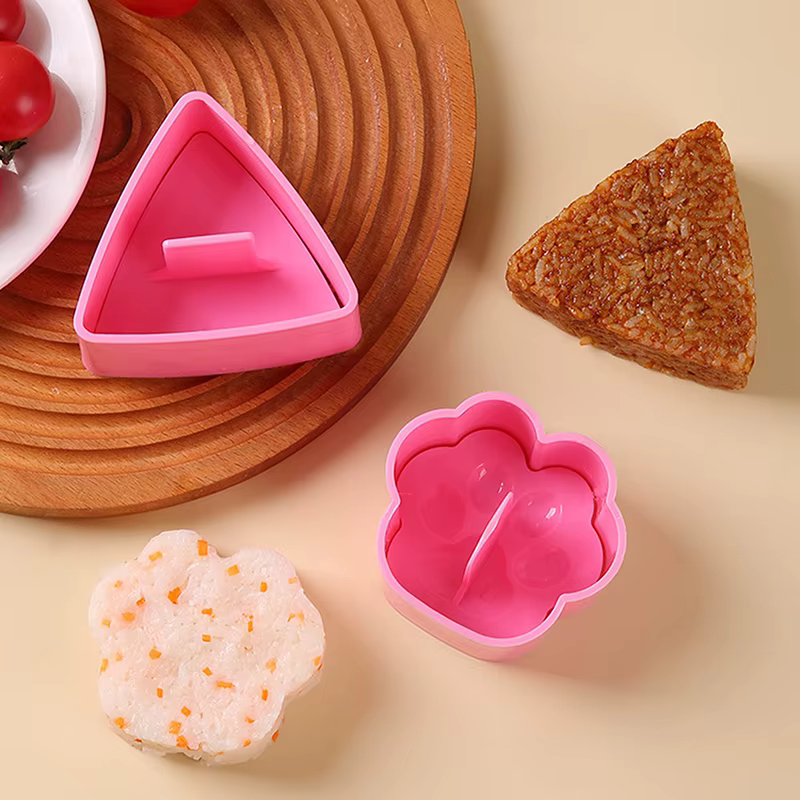 Moule Onigiri – Kit de fabrication de boules de riz Bento japonais antiadhésif pour le déjeuner des enfants
