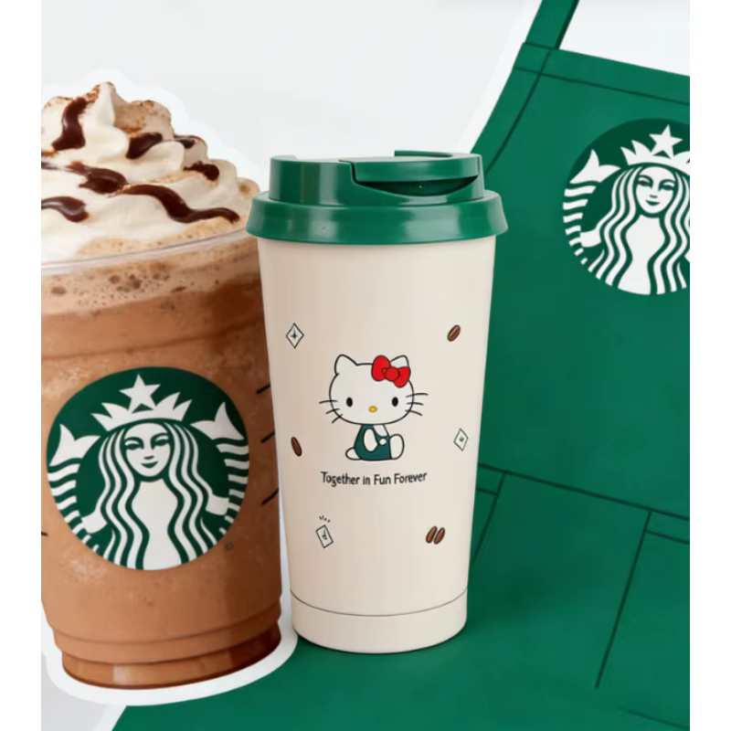 Starbucks Nouvelle tasse à café en acier inoxydable Hello Kitty en collaboration