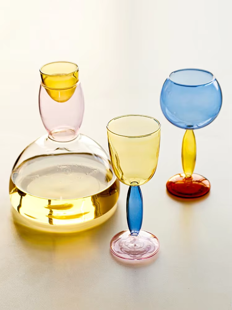 Verre à vin coloré, 1 pièce