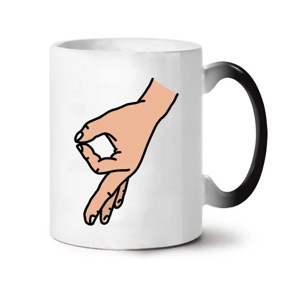 Tasses à café magiques cadeaux pour amis température sensible à la chaleur créative OK tasse à couleur changeante