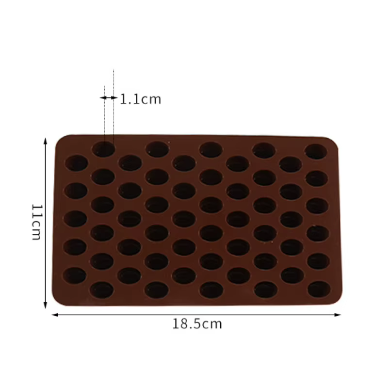 Nouveauté haute qualité Silicone 55 cavités Mini grains de café chocolat sucre bonbons moule