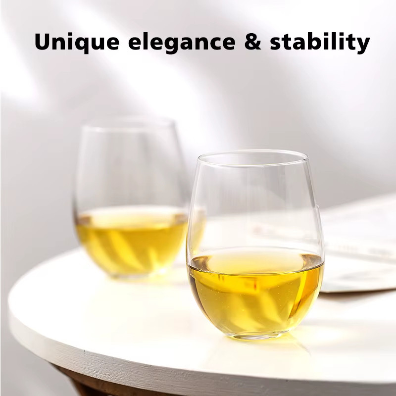 Ensemble de Verres à Vin Rouge Sans Pied en Clip de 18.6oz