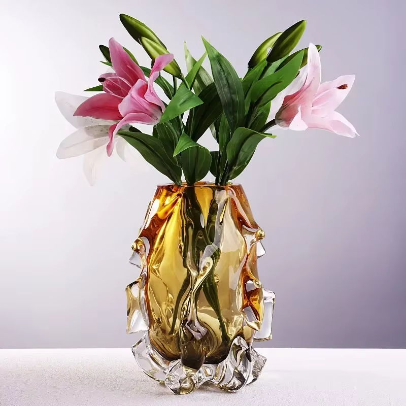 Vase d'art en verre de cristal de haute qualité