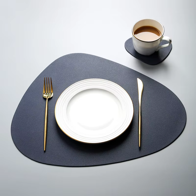 Napperon et dessous de verre en PU pour vaisselle