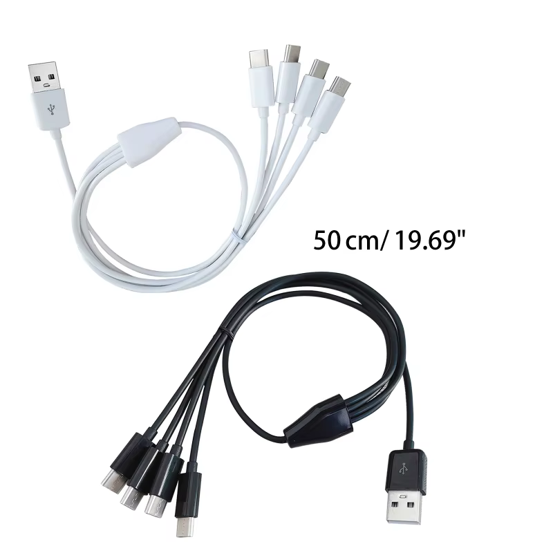 Multi 4 en 1 USB C Long Chargeur Câble Cordon De Charge Plusieurs Ports De Charge Câble Connecteur De Type C pour Téléphones Portables
