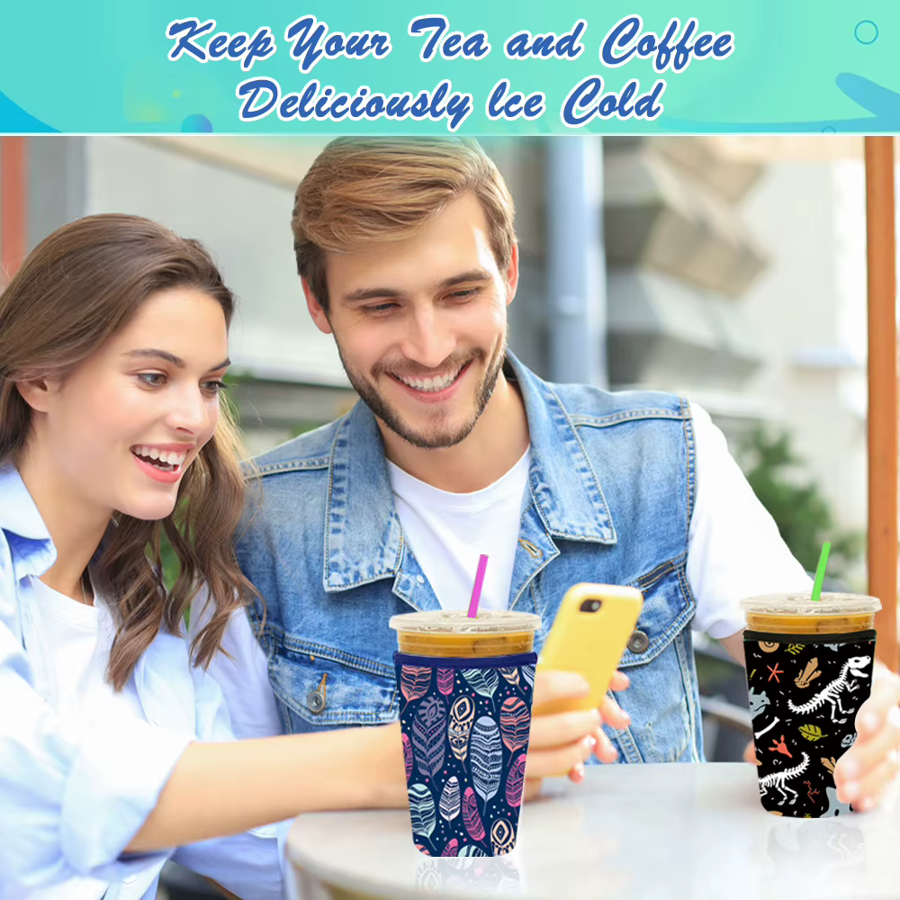 Juste de tasse en néoprène à motif imprimé