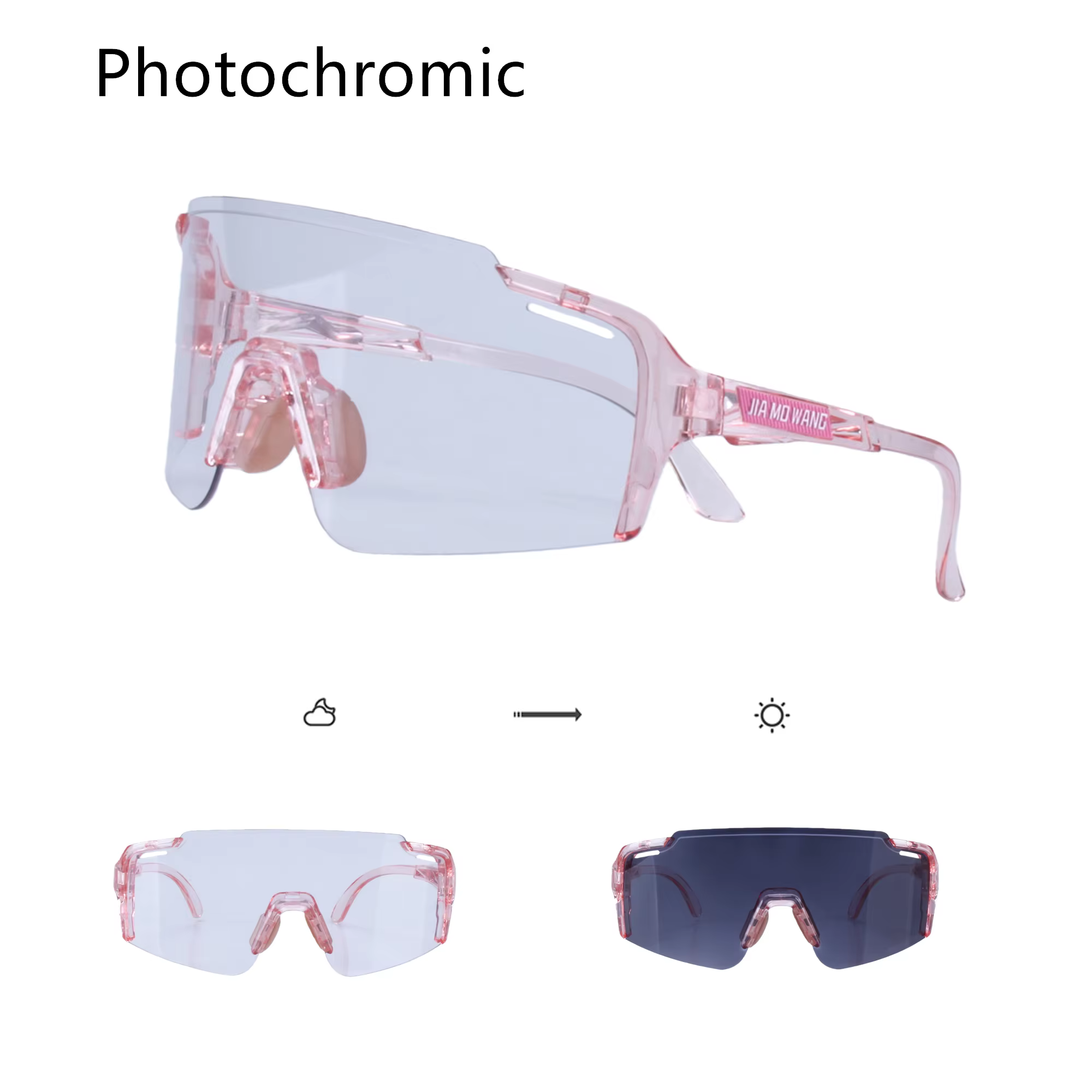 Lunettes de cyclisme photochromiques pour hommes, lunettes de sport TR90 pour VTT, vélo de montagne, vélo de route, verres transparents, lunettes de vélo, lunettes de soleil pour le cyclisme