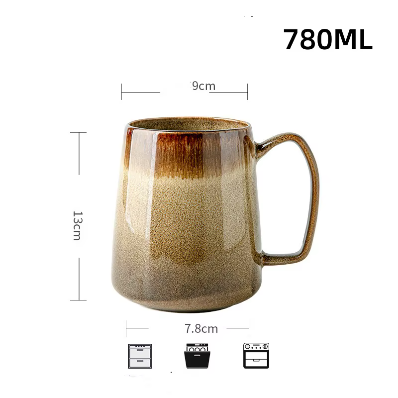 Mug à café géant en céramique 780ML/24OZ : Tasse à thé chinoise idéale pour l'eau