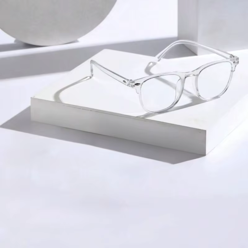 Lunettes transparentes à monture carrée en plastique, tendance, Anti-lumière bleue, accessoires pour vêtements de rentrée scolaire