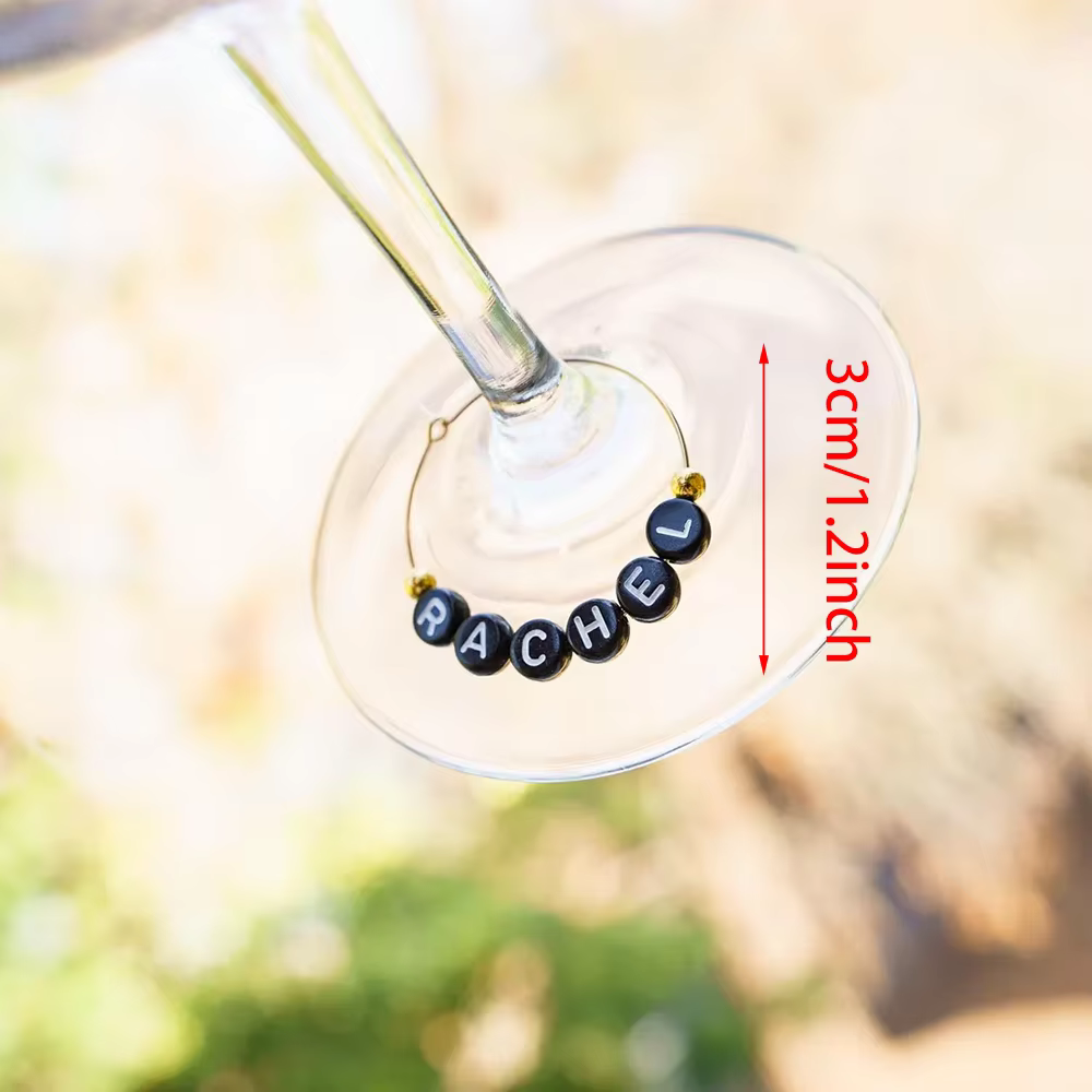 Breloques personnalisées d'identification de verre à vin