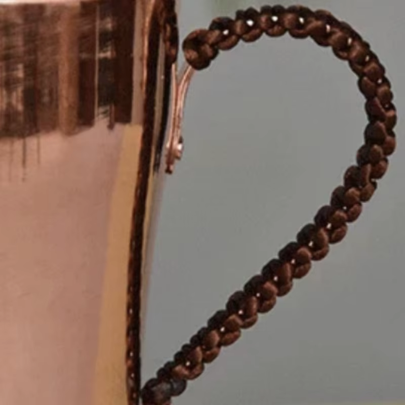 Tasse à lait de bière en cuivre pur fabriquée à la main