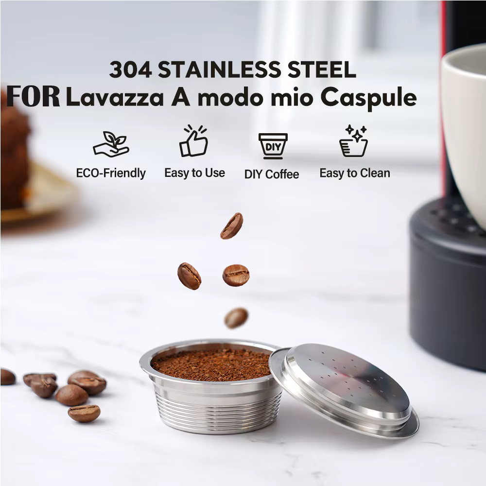 ICafilas-Capsules de café rechargeables en acier inoxydable
