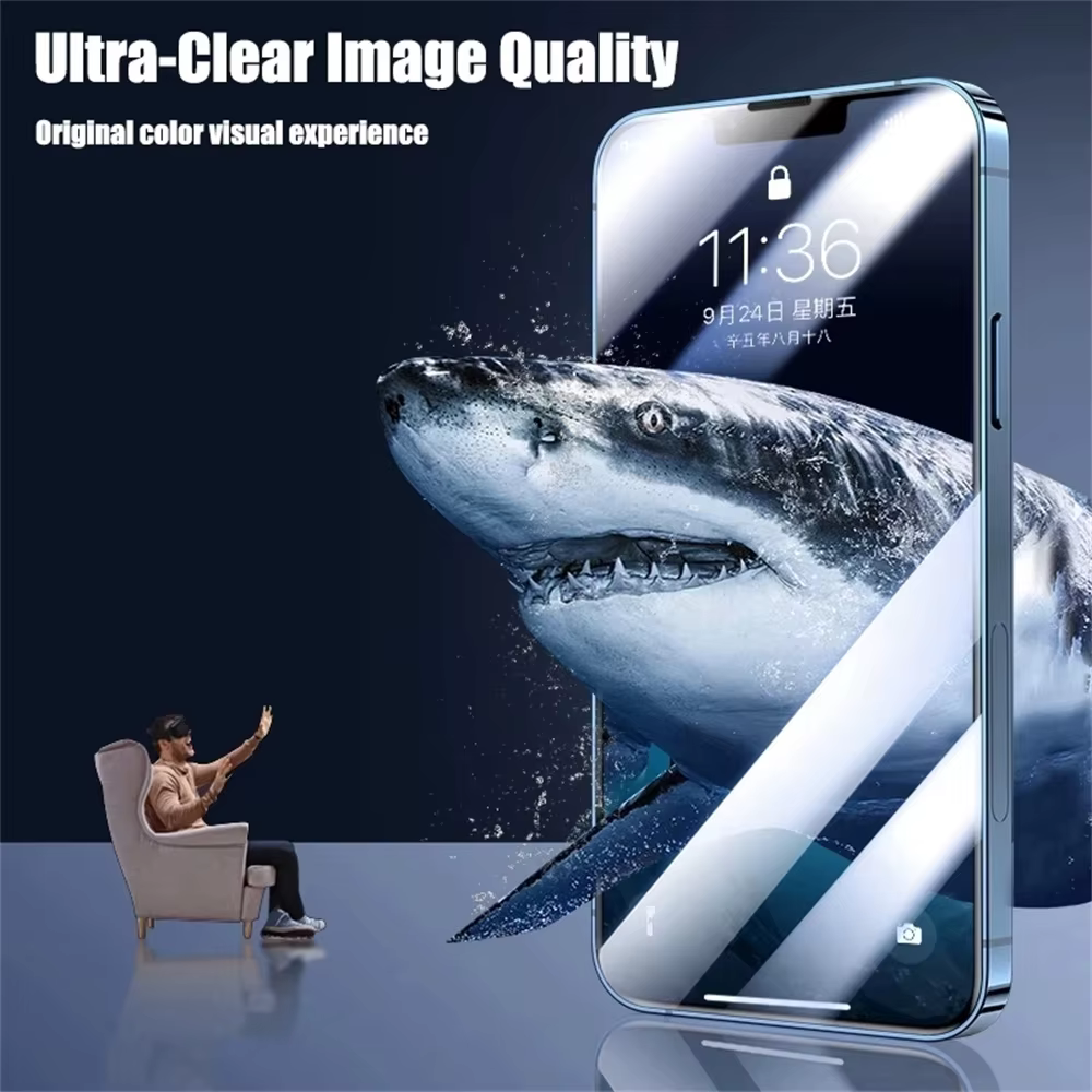 3 pièces de verre trempé pour iPhone 18 17 16 15 14 13 12 11 Pro Max Protecteur d'écran pour iPhone 17e 16e 12 13 Mini Verre Bordure noire