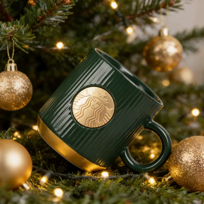 Mug Starbucks rétro à rayures vertes