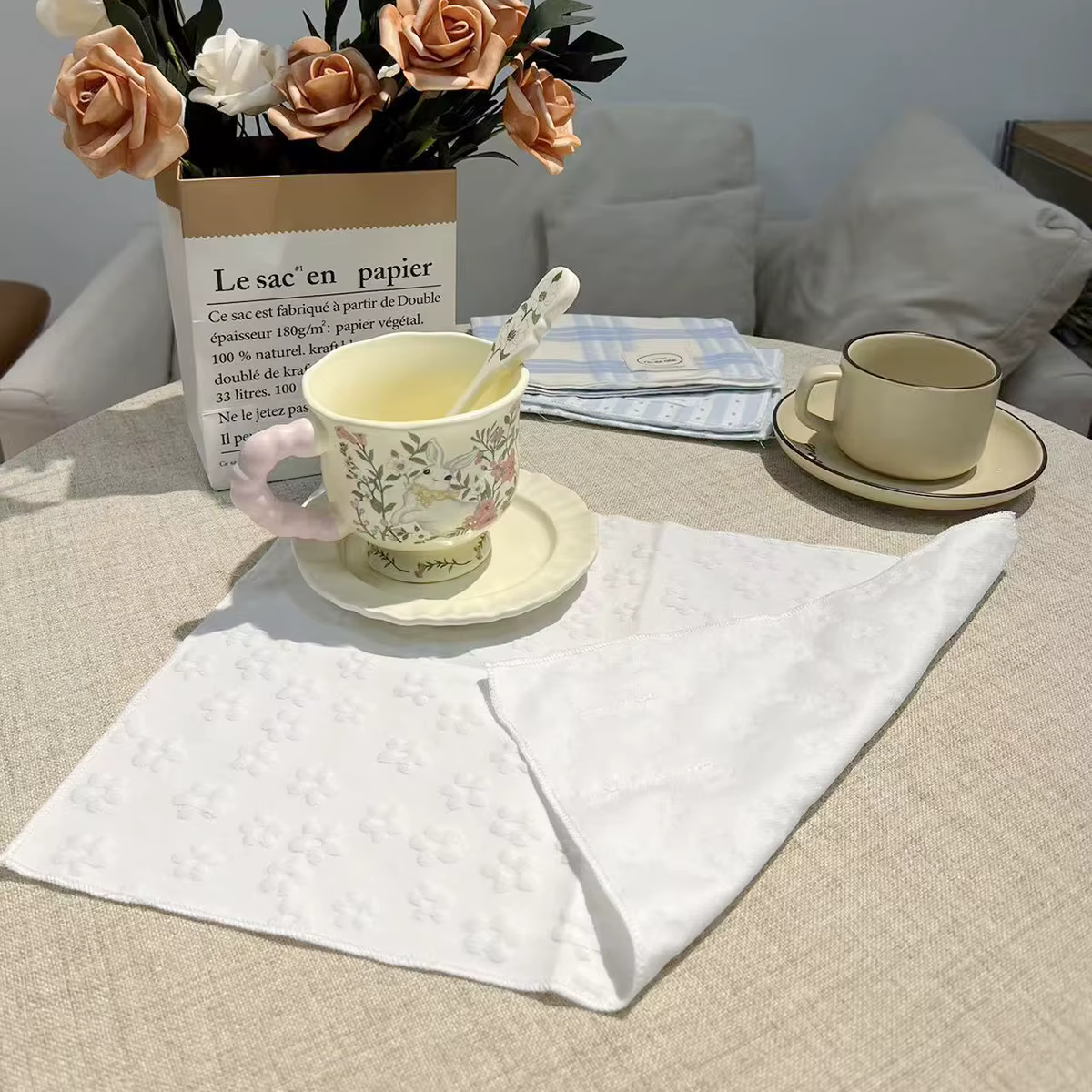 Napperon blanc tapis de Table isolation thermique pour cuisine napperons de salle à manger