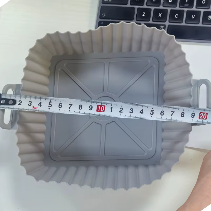 Plateau de pot de friteuse à air en silicone avec poignée