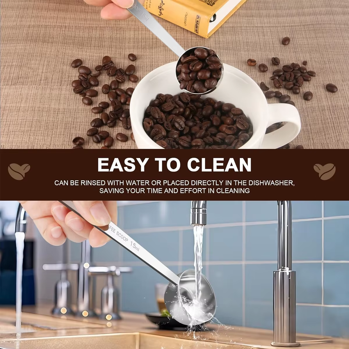Cuillère à café en acier inoxydable
