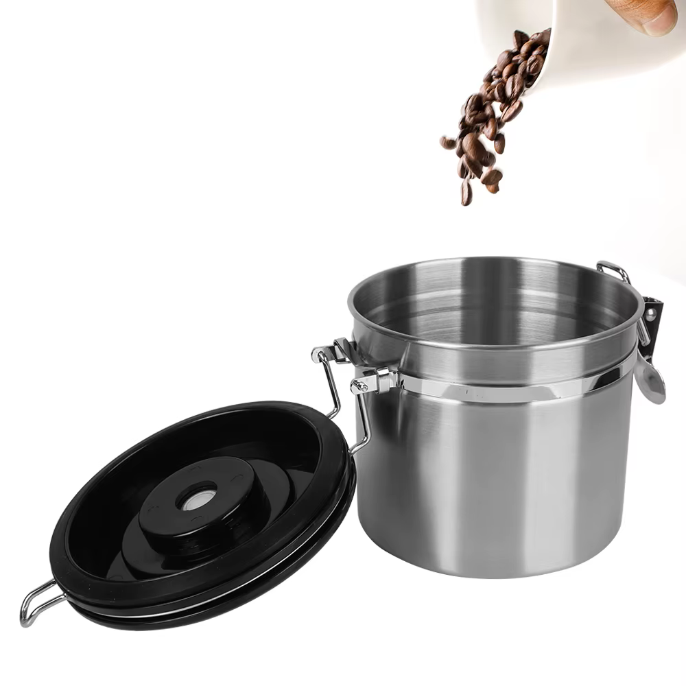 Le couvercle hermétique en acier inoxydable conserve le récipient de café de boîte de stockage de fraîcheur avec la