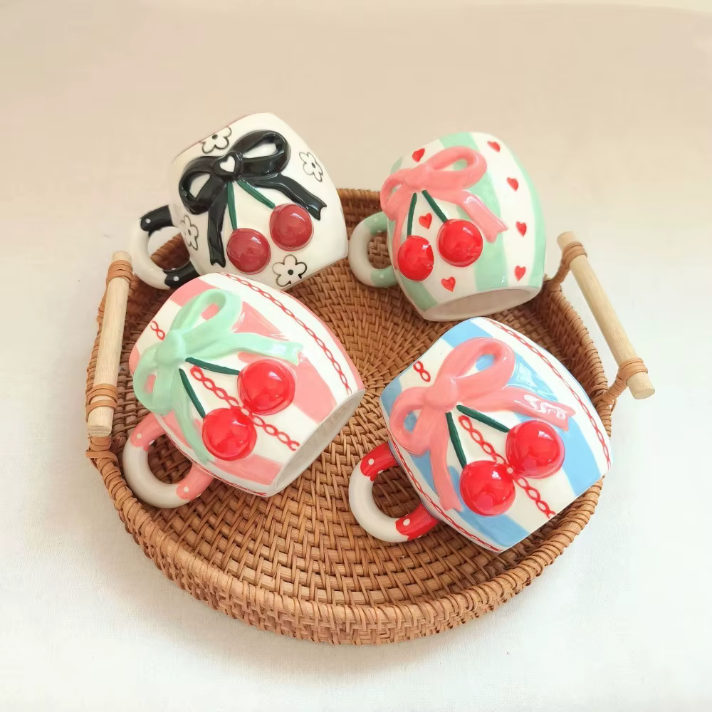 Tasse à café en forme de fleur rose pour femmes et filles