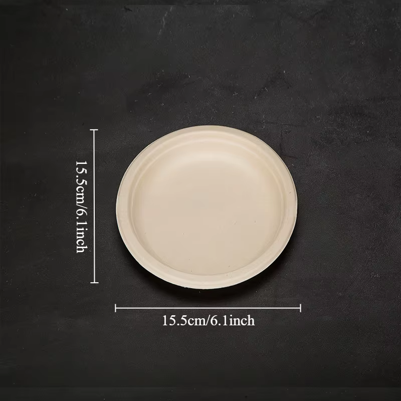 Assiettes en papier jetables épaisses de 6 pouces