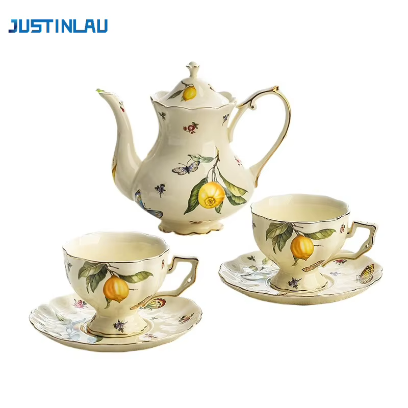 JUSTINLAU tasses à expresso citron service à thé élégant ensemble