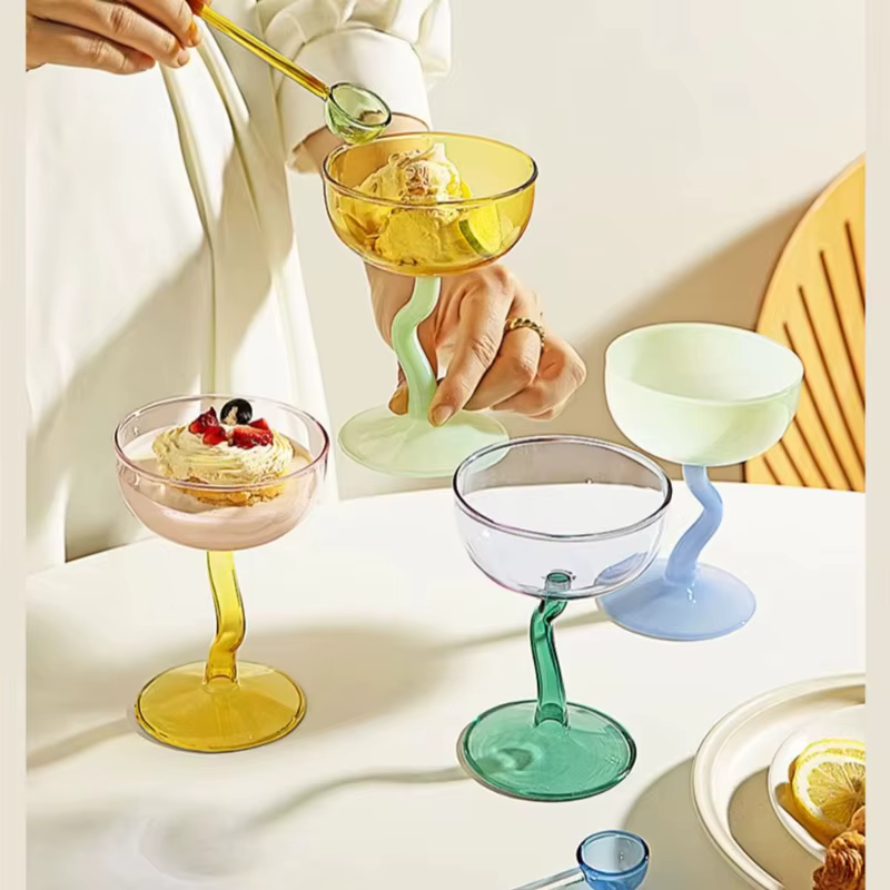 Bol rond gobelet Dessert tasse en verre