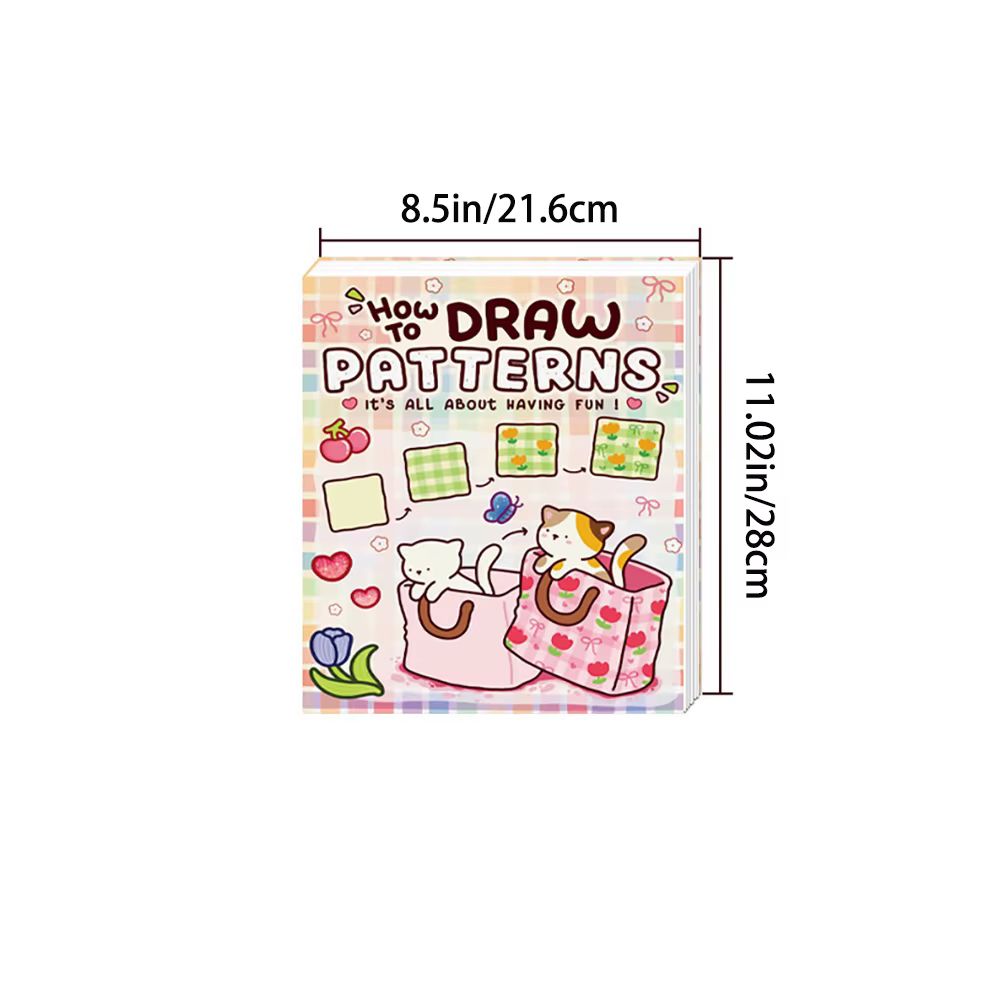 Comment dessiner des modèles : Guide facile et amusant, étapes détaillées pour les étudiants pour dessiner des motifs de dessins animés