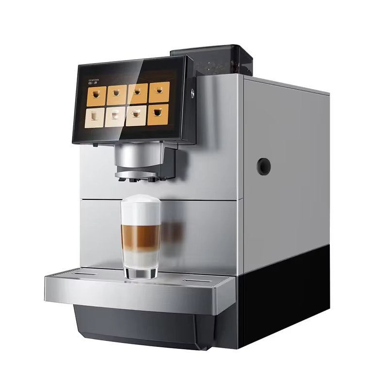 Machine à café intelligente automatique commerciale, machine à expresso intelligente du grain à la tasse pour le bureau, les restaurants et les cafés