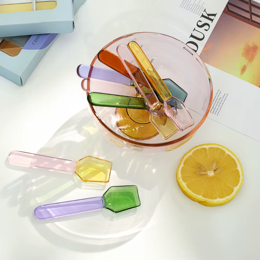 Petite cuillère en verre à Dessert créative