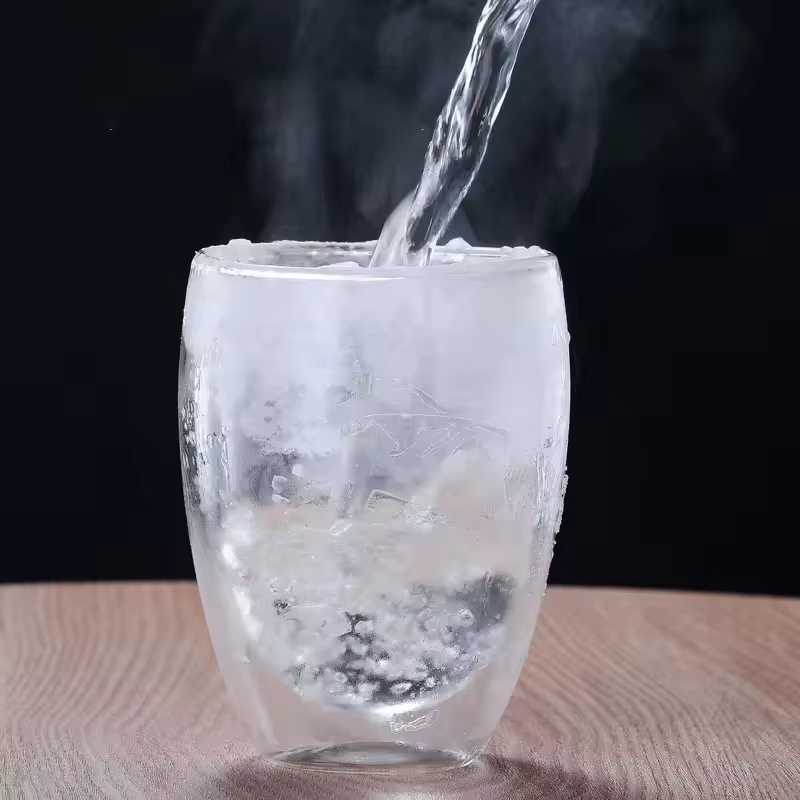 2/4/6 pièces tasses à expresso en verre thermique isolé à Double paroi 350ml tasse à café