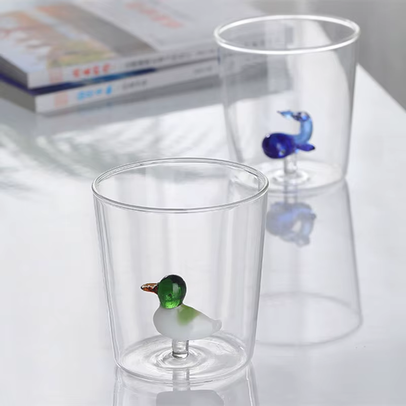Tasse en Verre 3D en Forme d'Animal de Dessin Animé