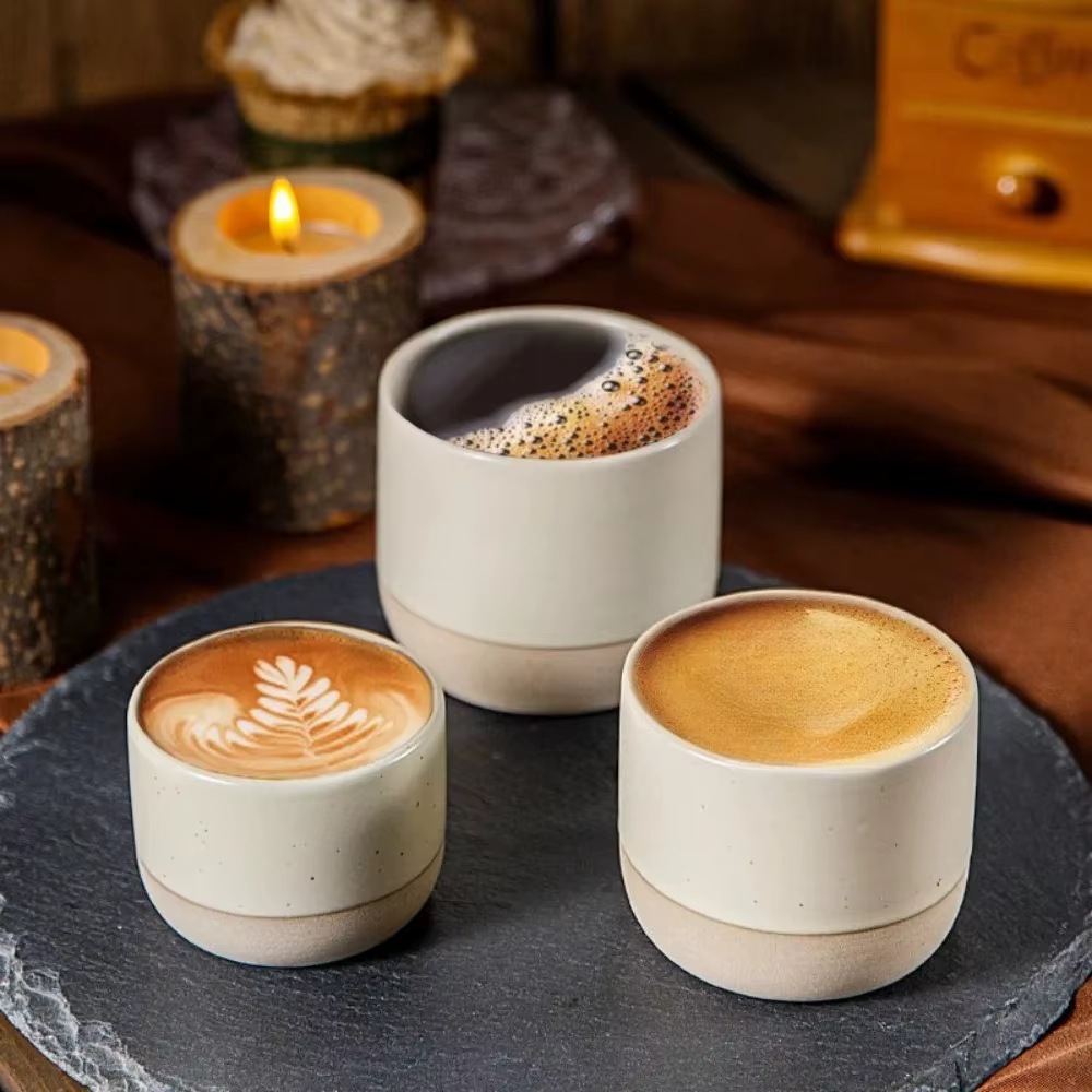 Tasse à café en céramique ronde japonaise faite à la main