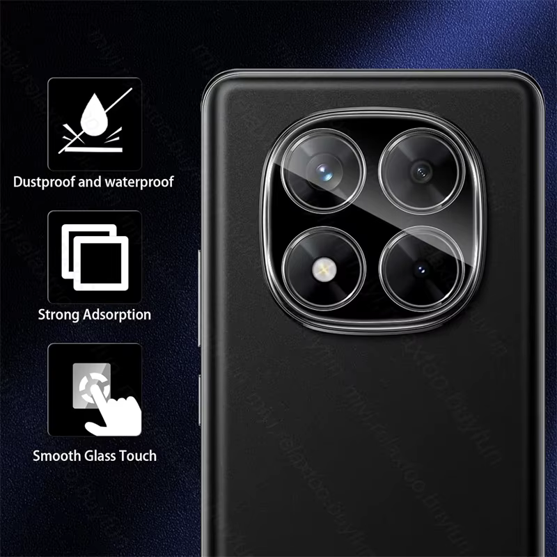 Étui de protection d'objectif d'appareil photo incurvé 3D, pour Redmi Note 14 15 Pro 5G 4G, étui en verre trempé Readmi Redmy Note14 Pro + pas 14 Pro Plus