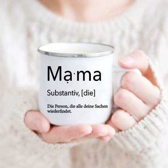 Tasses à café en émail pour maman