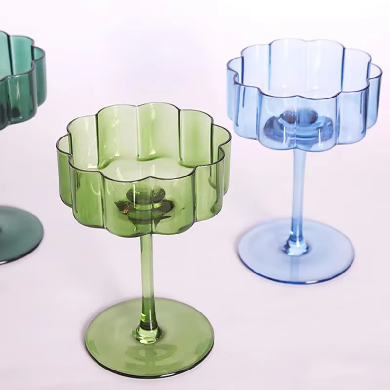 Verre à vin en cristal multicol