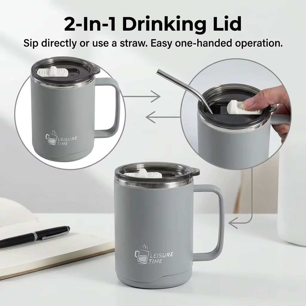 Mug à café thermique avec poignée