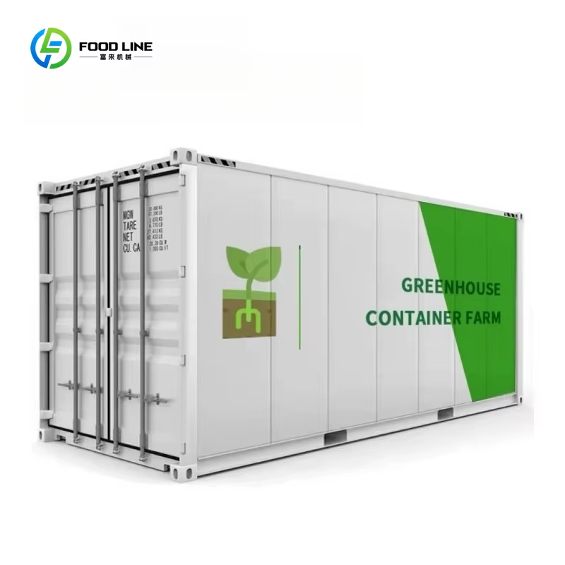 Conteneur d'expédition transformé en ferme verticale, système hydroponique de culture de fourrage, serre agricole en conteneur, système de fourrage personnalisé