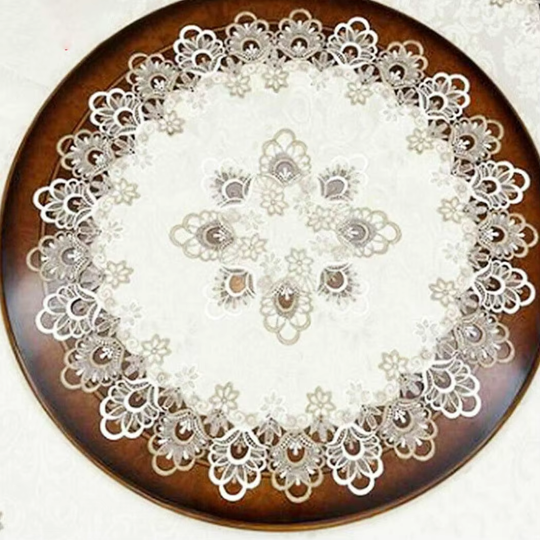 Nappe en tissu moderne européen avec garniture en dentelle
